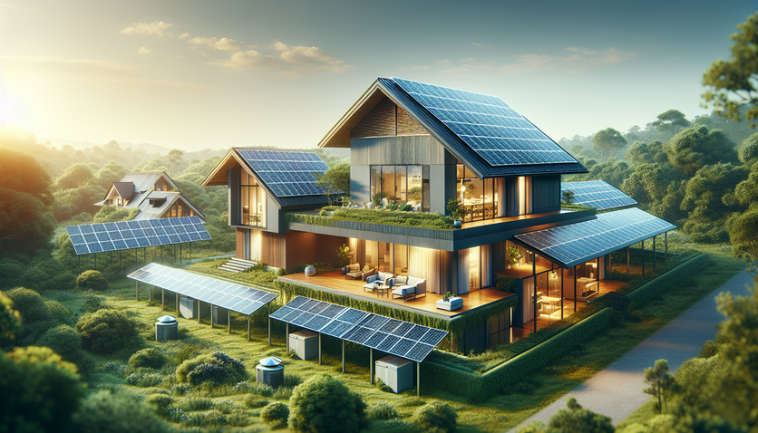 alt_text: A modern home with solar panels installed, showcasing sustainability and solar energy benefits.